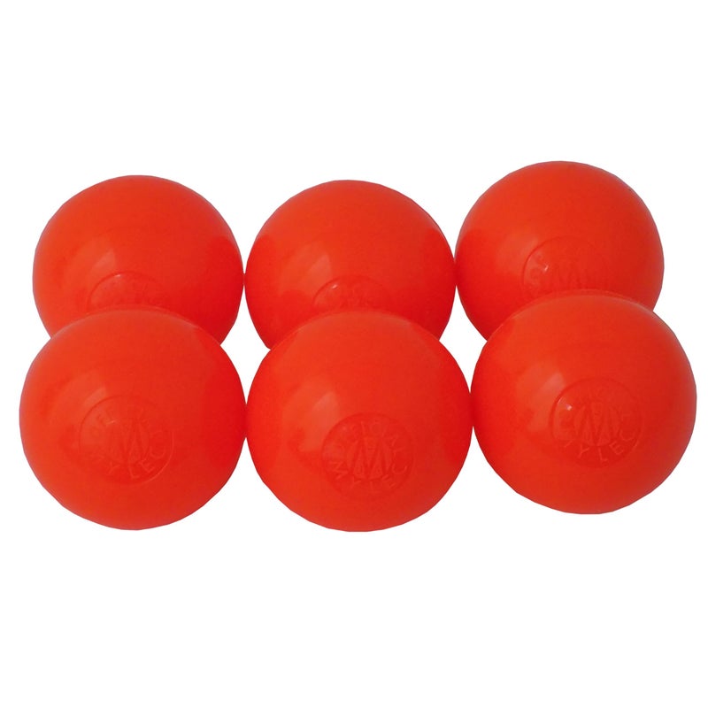 MyLec Street Hockey Balls, No-Bounce Hockey Balls, Perfect for Play at >60 Degrees F, Durable Construction, Roller Hockey Ball for Indoor/ Outdoor Play (Orange, Pack of 6) - Image 4